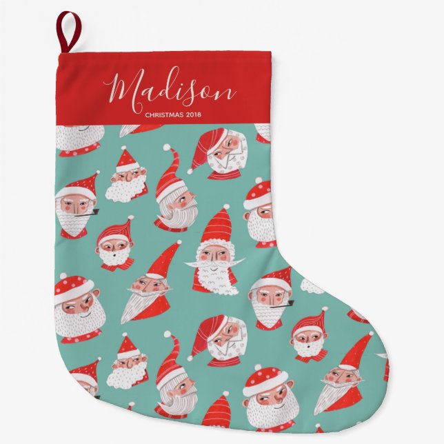 Funny Secret Santa Poem Gift Christmas Large Christmas Stocking (Front)