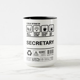Funny Secretary Handling Information Mug