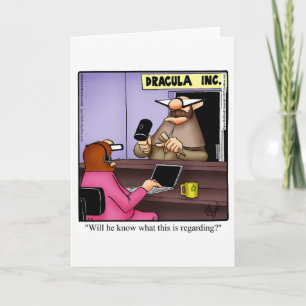 Funny Secretary Humour Greeting CardSpectickles Thank You Card