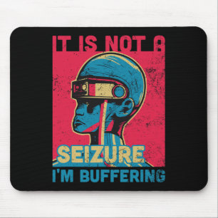 Funny Seizure - Purple ribbon for Epilepsy Awarene Mouse Pad