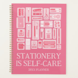Funny Self-Care Quote Pink Art Supplies Planner