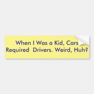 funny self-driving car bumper sticker