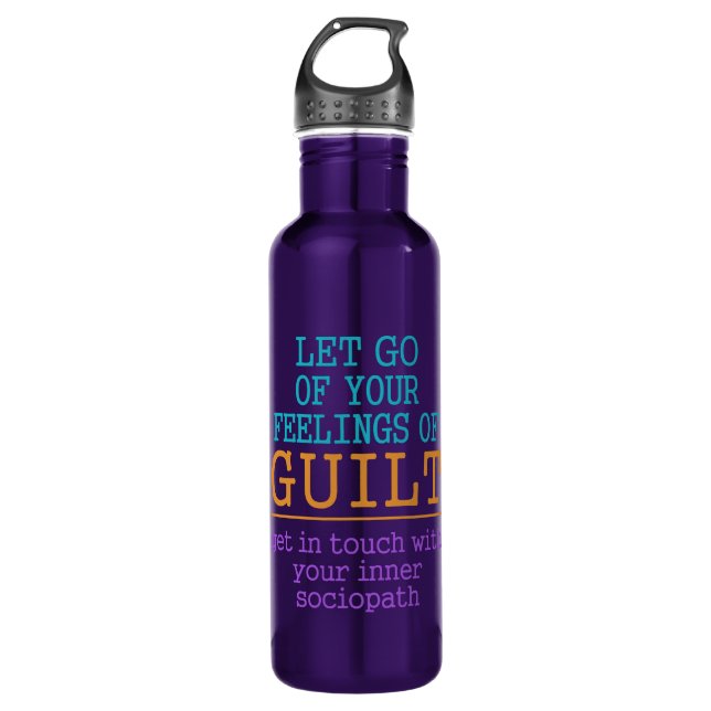 Funny Self-Knowledge custom name water bottles (Front)