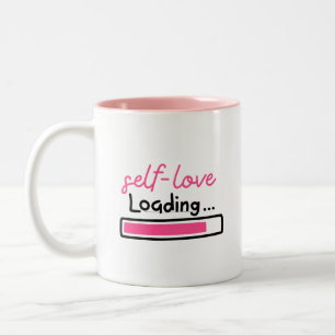 funny self-love gift for girls, women  Two-Tone coffee mug
