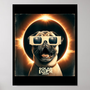 Funny Selfie English Pug Kids Womens Mens Solar Poster