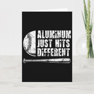 Funny Sell Aluminum T Just Hits Different Men's Wo Card
