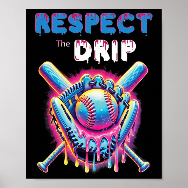 Funny Sell Drip Ice Cream Dripping Respect The Dri Poster (Front)
