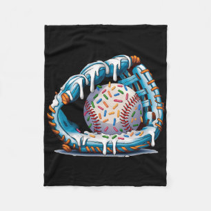 Funny Sell Glove Drip Ice Cream Players Kids Boys Fleece Blanket