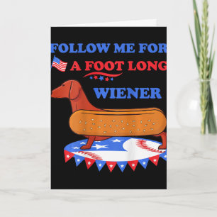 Funny Sell Hot Dog Wiener Weenie Dog 4th Of July P Card