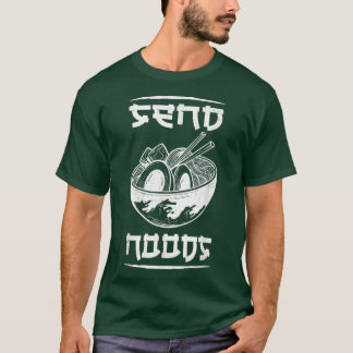 Funny Send Noods Japanese Food Ramen Noodles Wave  T-Shirt