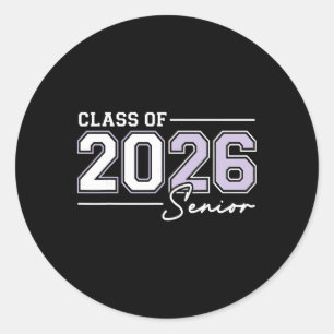 Funny Senior 2026 Cl Of 2026 Seniors Ck To School Classic Round Sticker