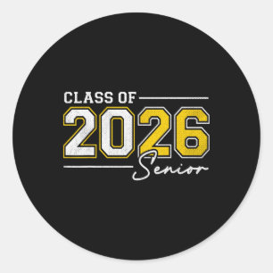 Funny Senior 2026 Cl Of 2026 Seniors Ck To School Classic Round Sticker