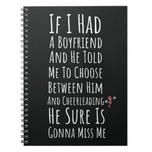 Funny Senior Cheerleader Gift Ideas Cheer Team Notebook