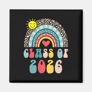 Funny Senior Cl Of 2026 Cute Rainbow Graduation Gr Magnet
