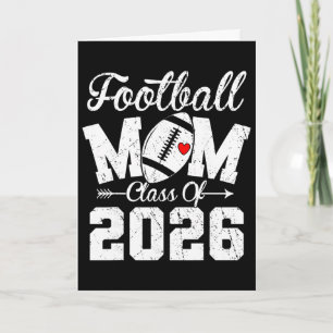 Funny Senior Football Mom Cl Of 2026 Graduation Card