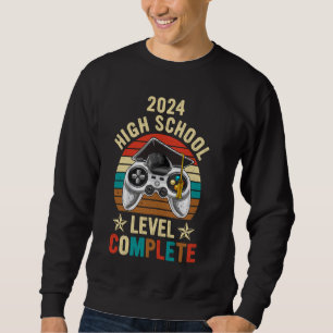 Funny Senior Gamer 2024 High School Level Complete Sweatshirt