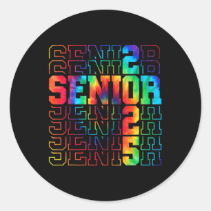 Funny Senior Graduation Gift Cl Of 2025 Senior Boy Classic Round Sticker