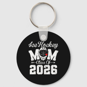 Funny Senior Ice Hockey Mum Cl Of 2026 Graduation Key Ring