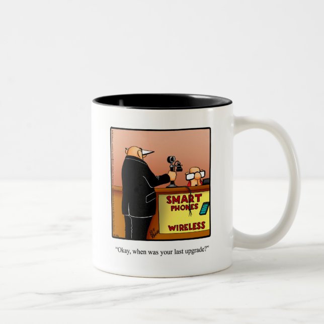 Funny Senior Phone Humour Mug Gift (Right)