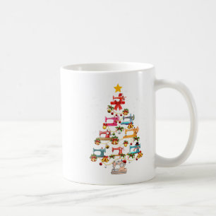 Funny Sewing Machine Christmas Tree Christmas Orna Coffee Mug