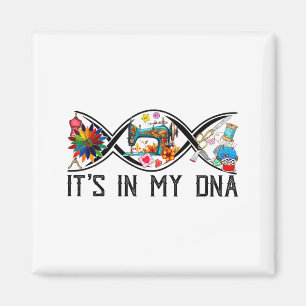 Funny Sewing Quilter Sewer Dna Quilting Hobby Craf Magnet