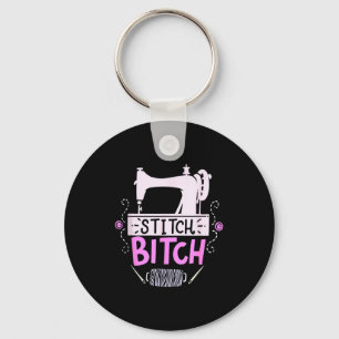 Funny Sewing Quilting Gift Key Ring