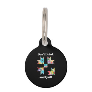 Funny Sewing Quilting Lovers Pet Tag
