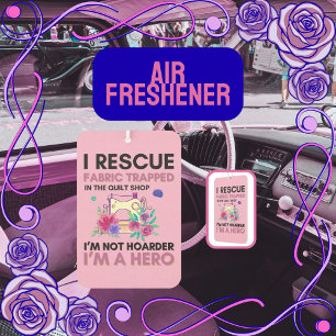 Funny Sewing Quote Vintage Floral Sewing Machine Car Air Freshener