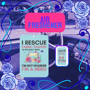 Funny Sewing Quote Vintage Floral Sewing Machine Car Air Freshener