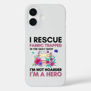 Funny Sewing Quote Vintage Floral Sewing Machine iPhone 16 Case