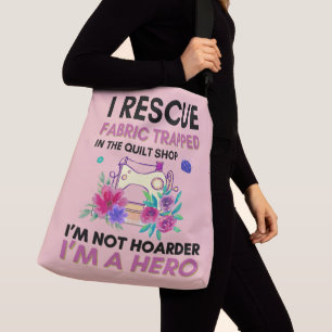 Funny Sewing Quote Vintage Floral Sewing Machine Crossbody Bag