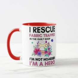 Funny Sewing Quote Vintage Floral Sewing Machine Mug