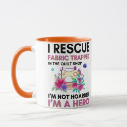 Funny Sewing Quote Vintage Floral Sewing Machine Mug