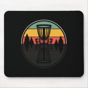 Funny Shade Design Vintage Retro Disc Golf Frisbee Mouse Pad