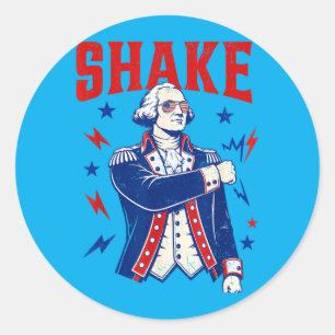 Funny Shake And Bake 4th Of July Couple Matching Classic Round Sticker