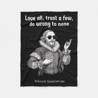 Funny Shakespeare Quote Theater English Literature Fleece Blanket