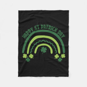 Funny Shamrock Breast Rainbow Irish St Patricks Da Fleece Blanket