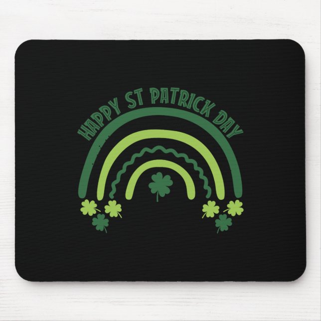 Funny Shamrock Breast Rainbow Irish St Patricks Da Mouse Pad (Front)