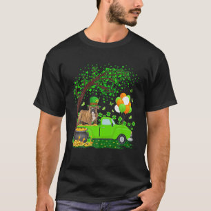 Funny Shamrock Bulldog Truck St Patricks Day For M T-Shirt