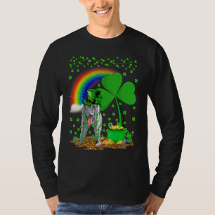 Funny Shamrock Rainbow Irish Wolfhound Dog St Patr T-Shirt