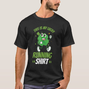 Funny shamrock St patricks day running team st pad T-Shirt