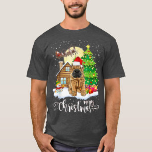 Funny Shar Pei Christmas Tree Lights Funny Dogs Xm T-Shirt