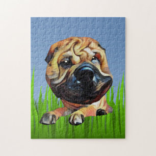 Funny Shar Pei Dog 252 Piece Puzzle