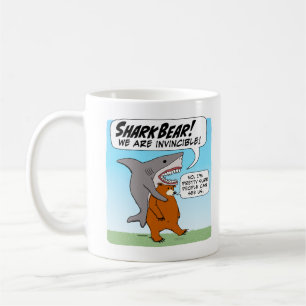 Funny Shark and Bear Team Up As SharkBear Coffee Mug