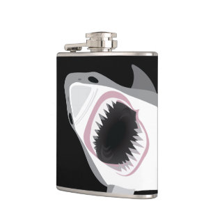 Funny Shark Attack Hip Flask