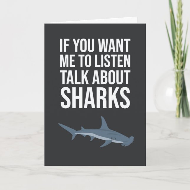 Funny Shark Cards Fun Ocean Humour Lover (Front)