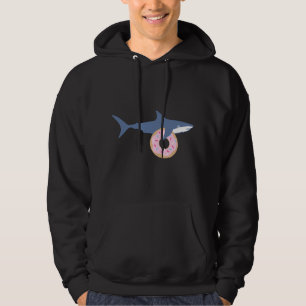 Funny Shark Carrying Donut Cute Food Gift Hoodie