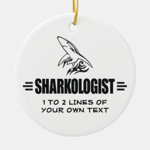 Funny Shark Ceramic Tree Decoration