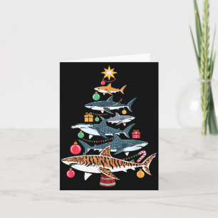 Funny Shark Christmas Tree  Card