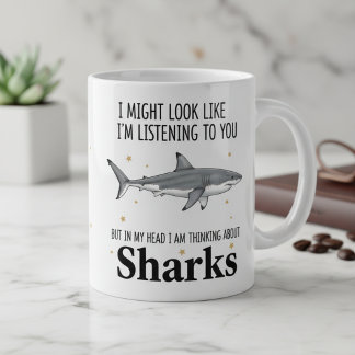 Funny Shark Coffee Mug Gift For Shark Lovers
